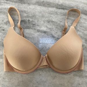 DKNY Nude T-Shirt Lined Demi Bra - 32D